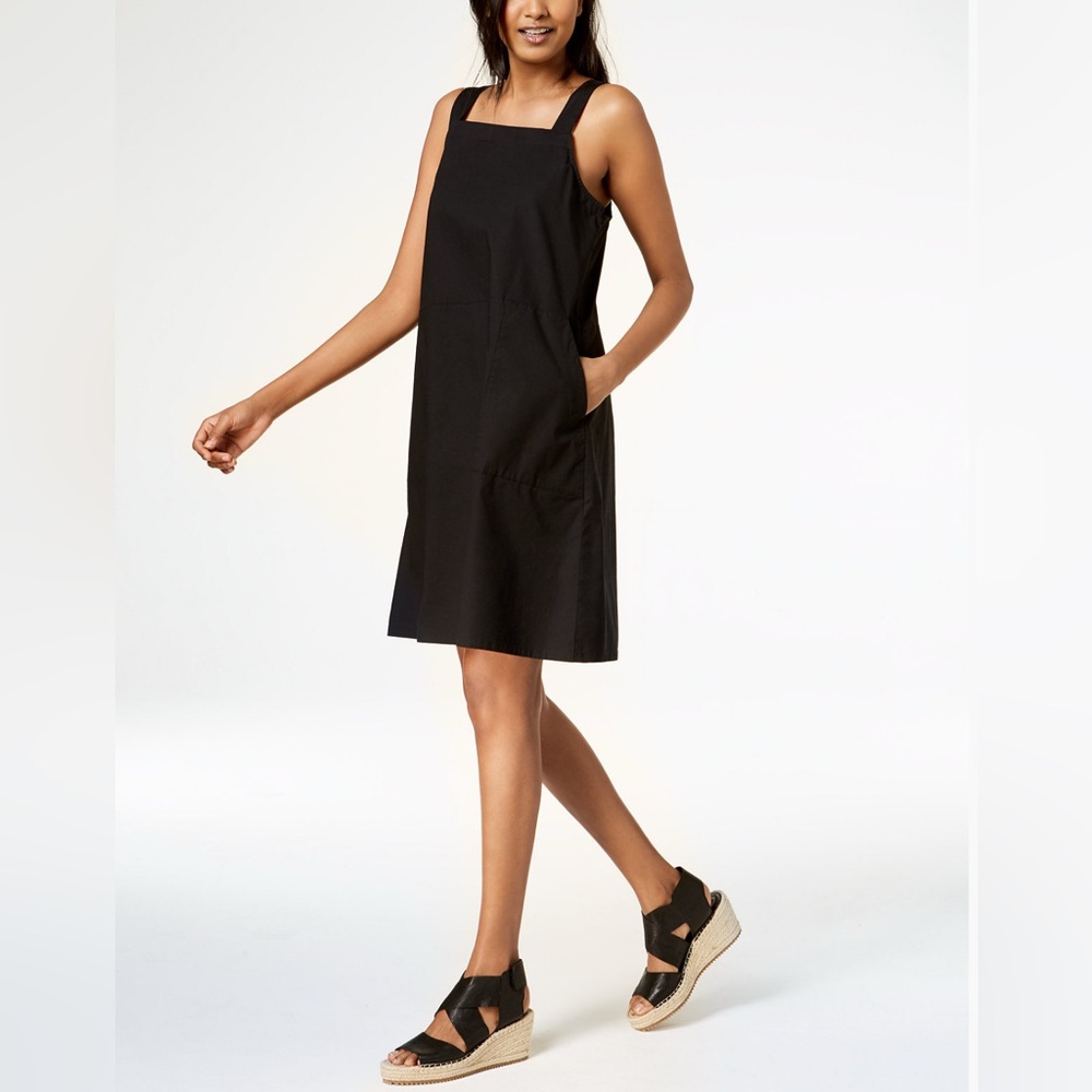 Eileen Fisher Black Pocket Tank Dress